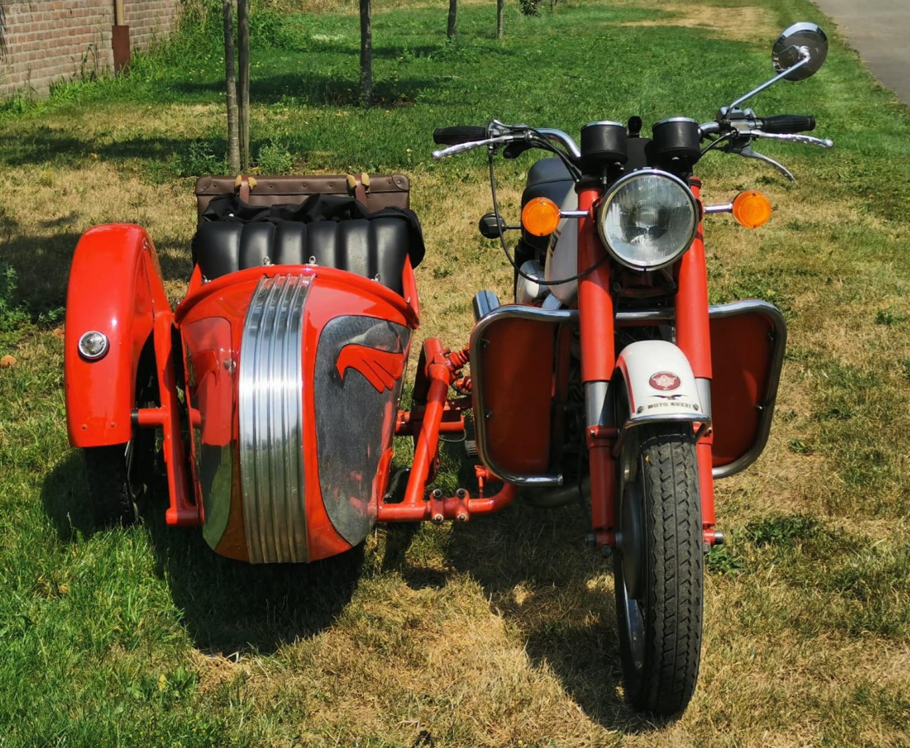 Moto Guzzi Nuovo Falcone 500cc Ohv 1972 With Stoye Alu Sidecar 