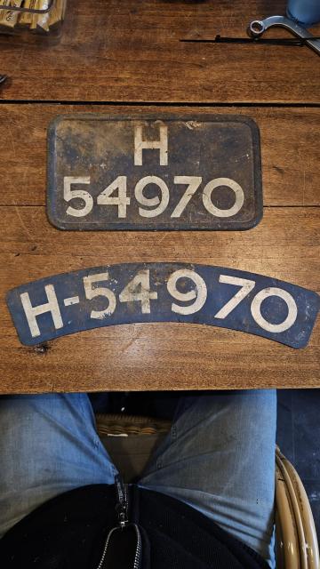 Set of old dutch provincial licence plates front and back