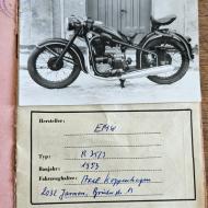 EMW R35 with german registration papers 1953